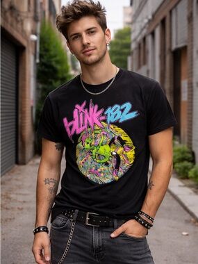 Vintage Blink-182 Black Men’s Short Sleeve Graphic Tee size Large